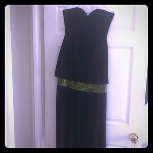 BCBGMaxAzria lace detail gown